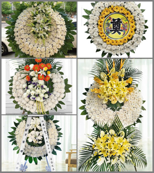 湖北黄冈市浠水县团陂镇曹畈村花圈速递